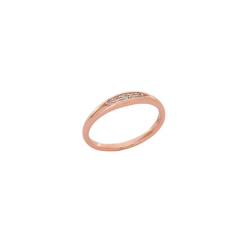 Ροζ χρυσό δαχτυλίδι 14Κ  ΧΔ00020