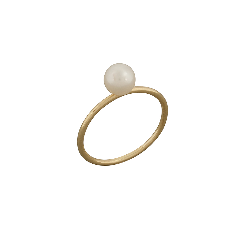 Χρυσό δαχτυλίδι με μαργαριτάρι 14κ KD00033