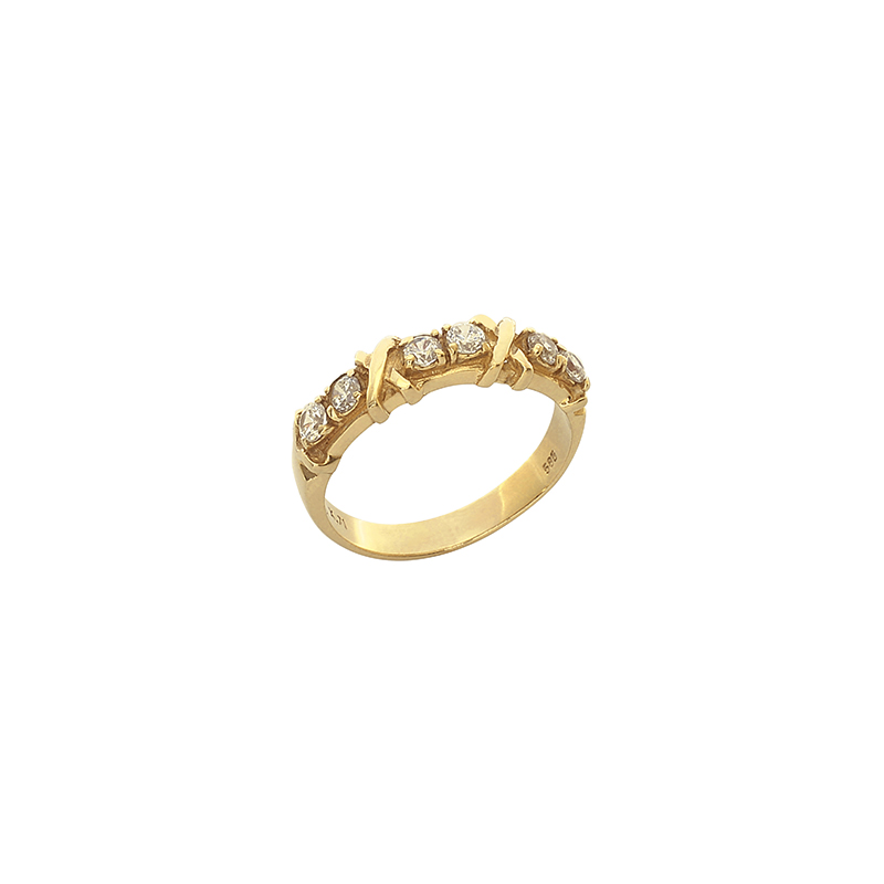 Χρυσό δαχτυλίδι με ζιργκόν KD00034