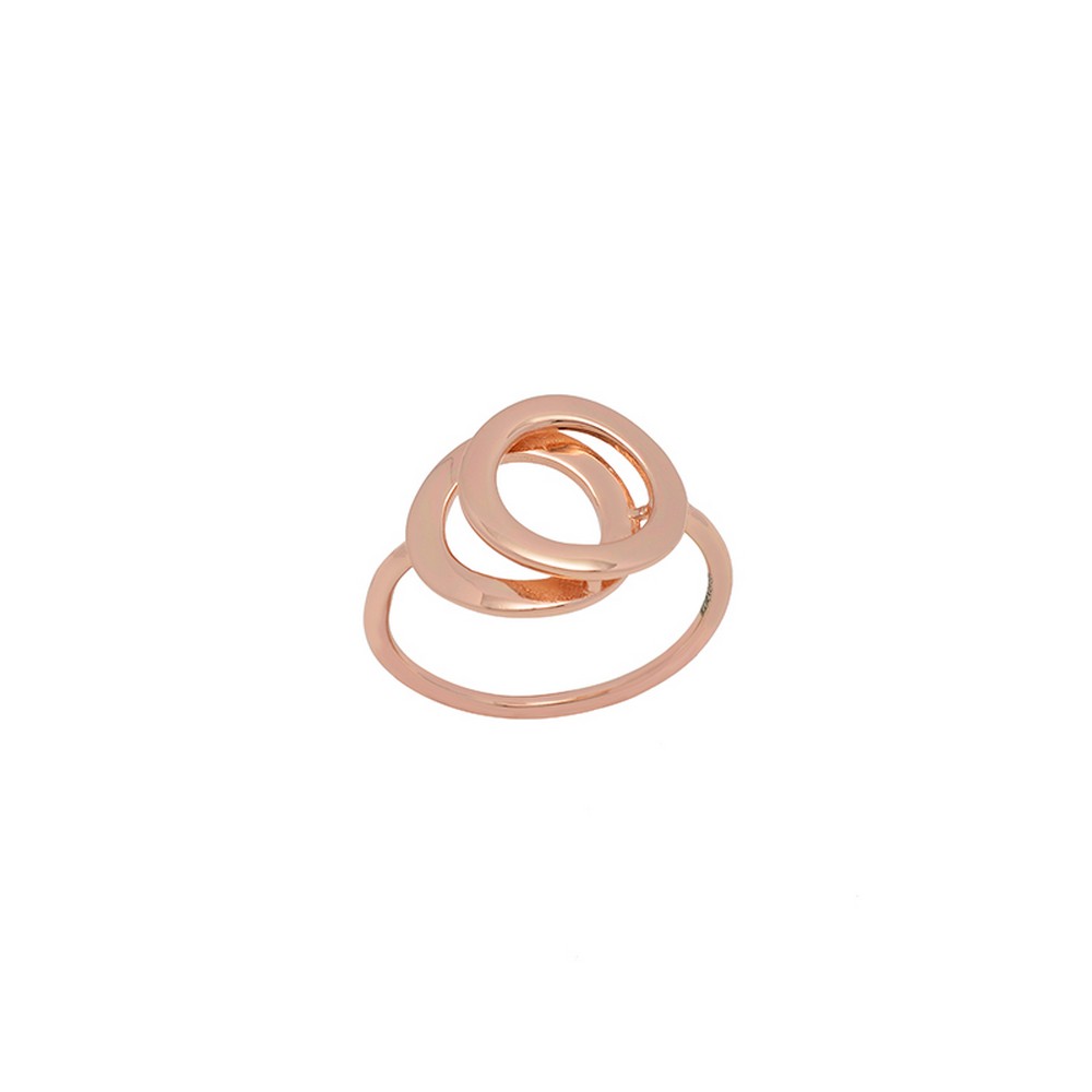 Ασημένιο δαχτυλίδι με ροζ επιχρυσωση ΑΔ00012