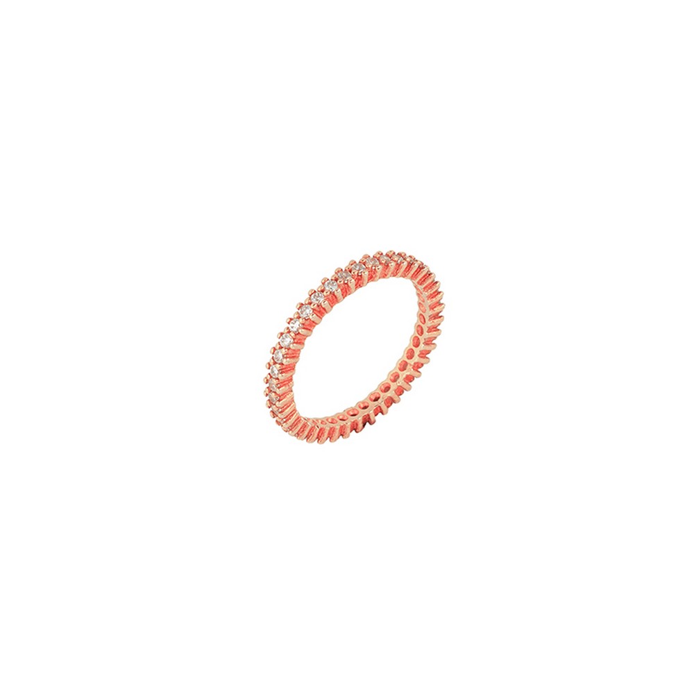 Ροζ Επιχρυσωμένο Δαχτυλίδι 925 AD00049 - No 56