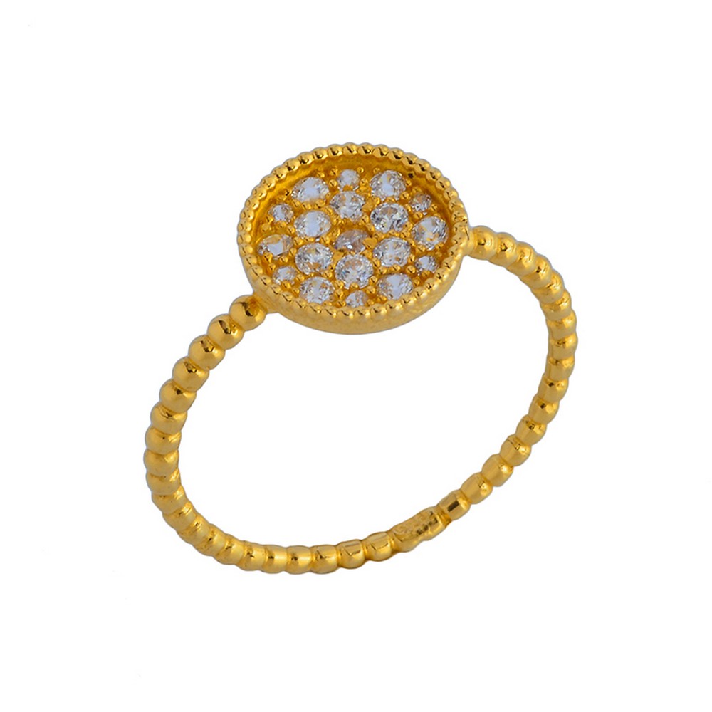 Χρυσό δαχτυλίδι Κ14 με ζιργκόν ΧΔ00013