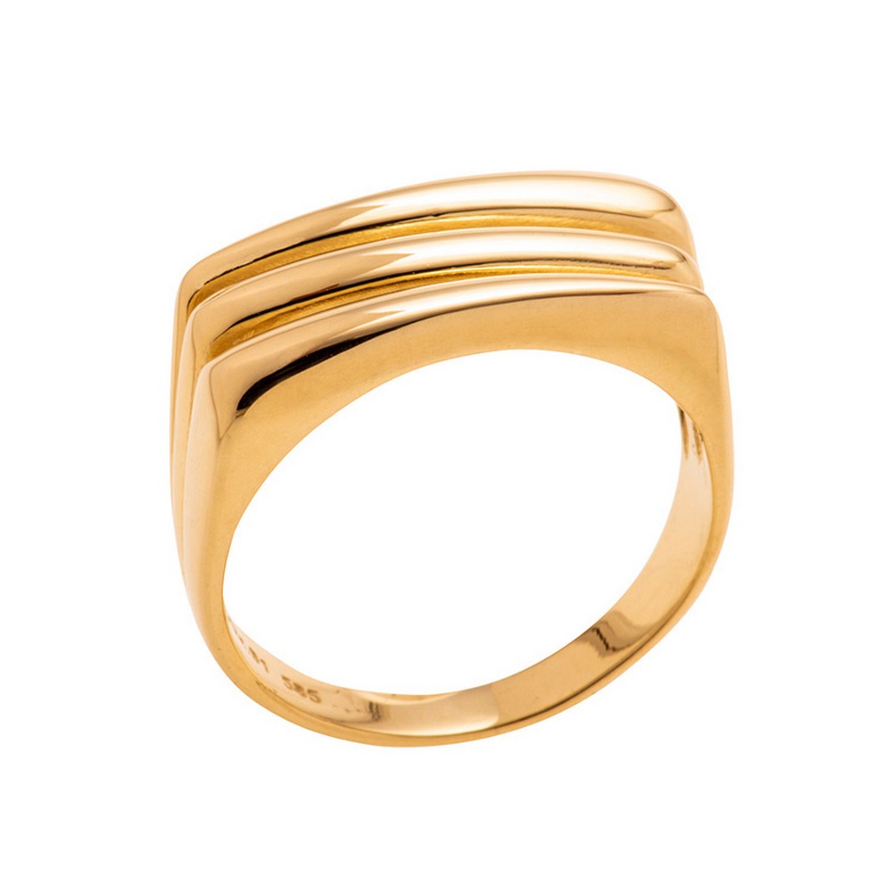 Χρυσό Δαχτυλίδι Σεβαλιέ 14Κ KD00097