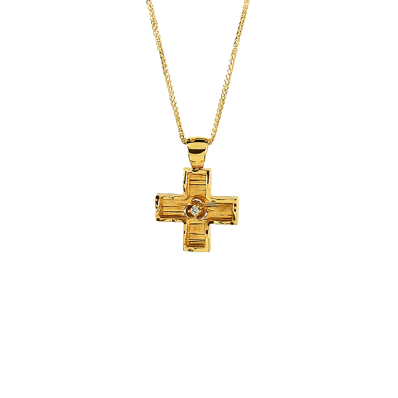 Χρυσός σταυρός Κ14  ΧΣ00021Α
