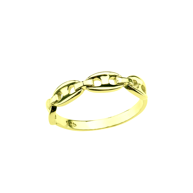 Επιχρυσωμένο Ασημένιο Δαχτυλίδι 925 AD00080 - No 56 5385