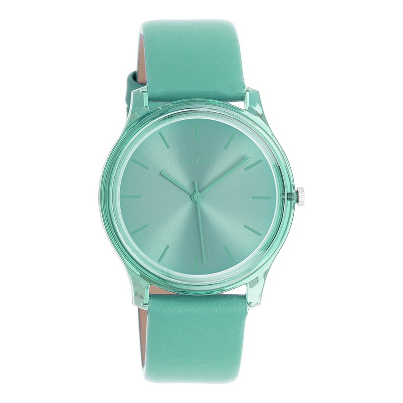 OOZOO Timepieces C11139 Green Leather Strap