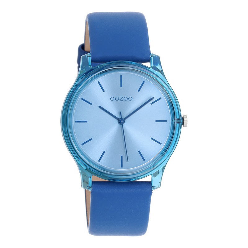 OOZOO Timepieces Blue Leather Strap C11143