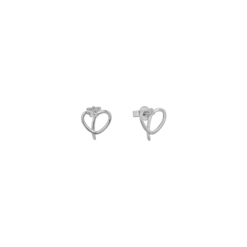 Ασημένια Σκουλαρίκια-Καρδιά 925 AE000227