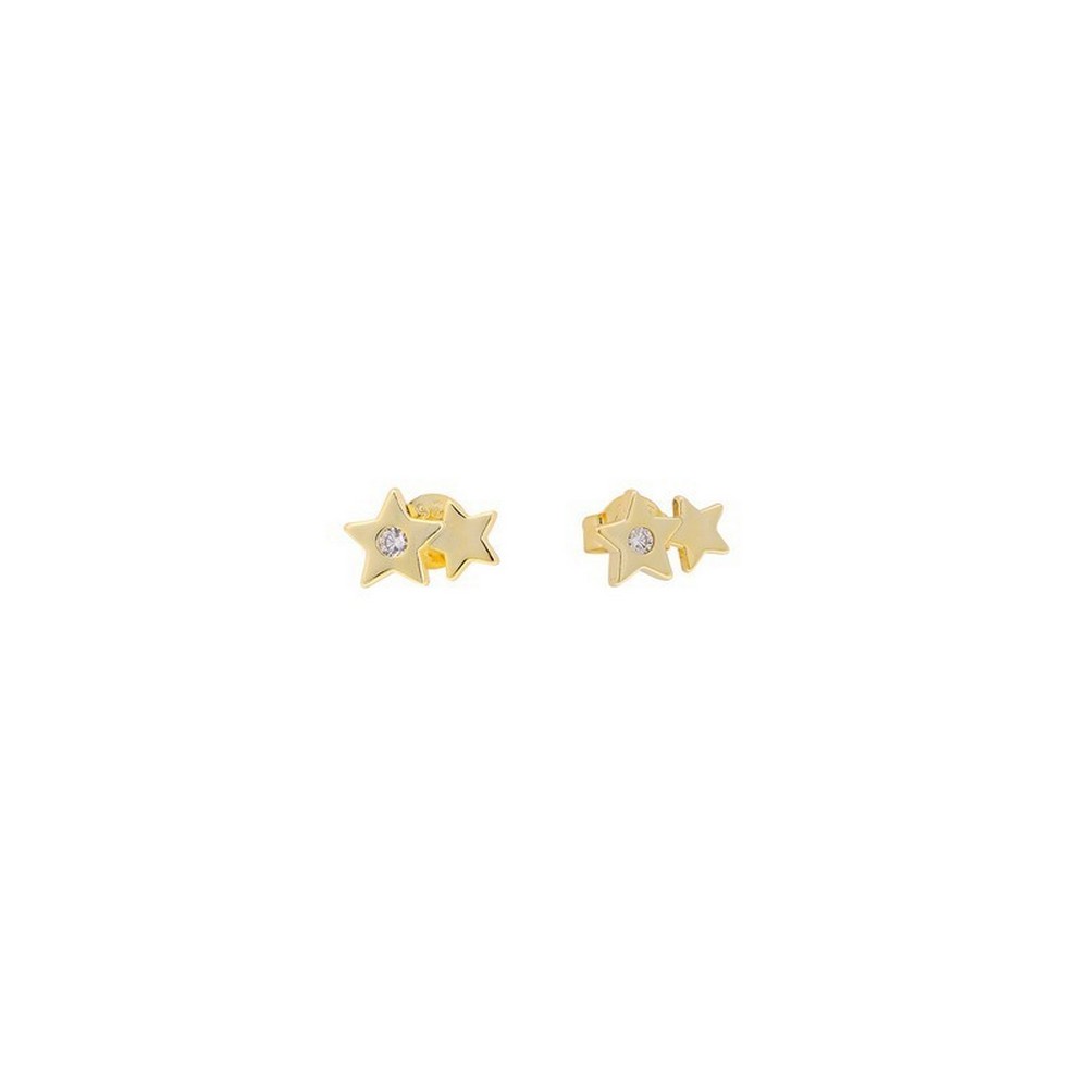 Επιχρυσωμένα Ασημένια Σκουλαρίκια Αστεράκια 925 AE000292