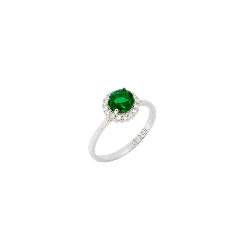 AD000212_ring silver green stone