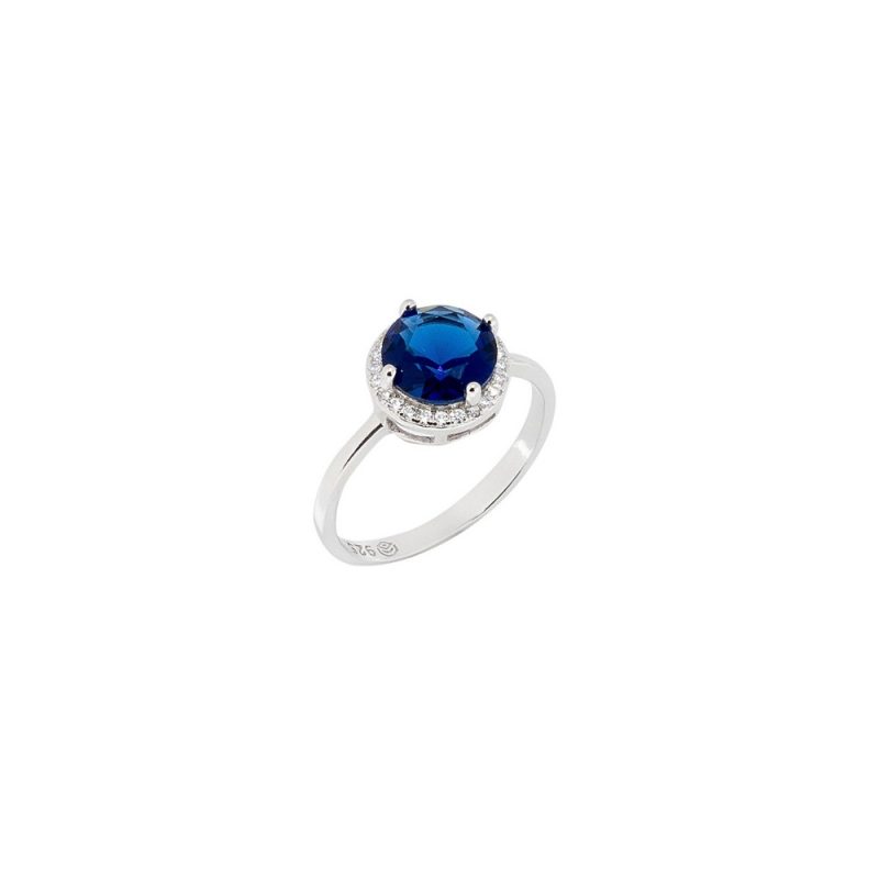 AD000215_ring silver big blue stone and zirgon