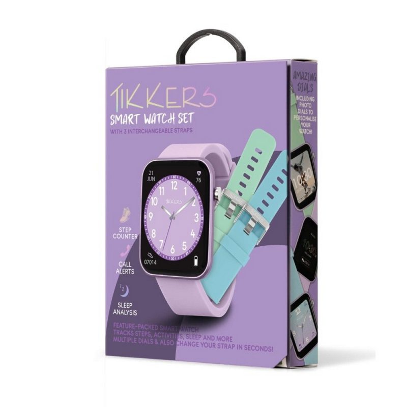 TIKKERS Smartwatch BoxSet Με Μωβ Λουράκι Σιλικόνης TKS13-0029-SET - Image 4