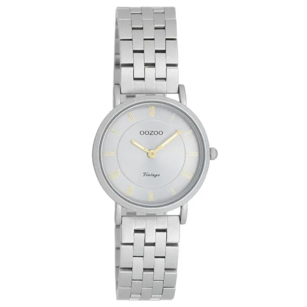 OOZOO Vintage 28mm Light Grey Stainless Steel Bracelet C20374